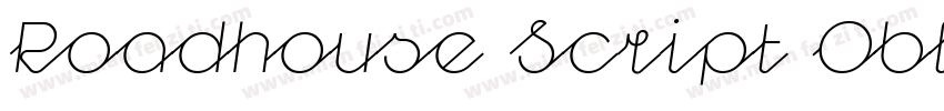 Roadhouse Script Oblique字体转换